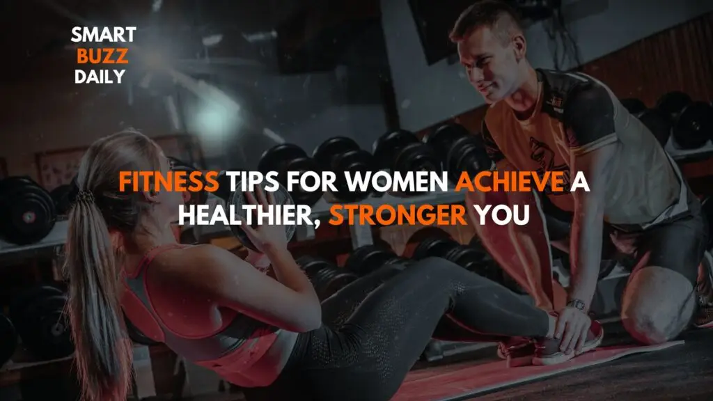 Woman doing core exercises with a medicine ball in a gym, assisted by a male trainer — representing fitness tips for women to achieve a healthier and stronger body.