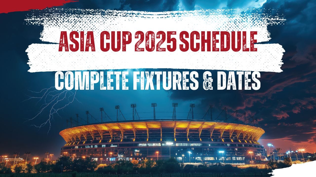 Asia Cup 2025 schedule table showing group stage, Super Four, and final match dates in the UAE