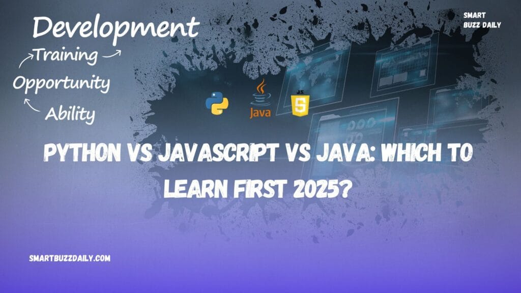 Python vs JavaScript vs Java comparison chart for 2025 programming trends